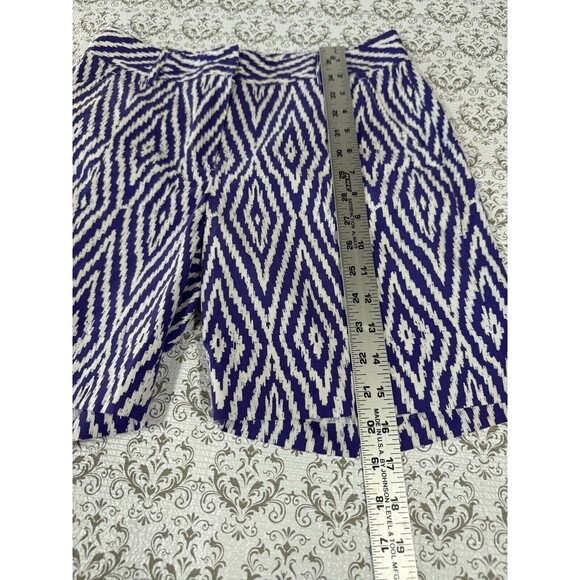 Women's J. McLaughlin Dawson Shorts Purple/White Diamond Print 3% Spandex Size 4 - Picture 4 of 9